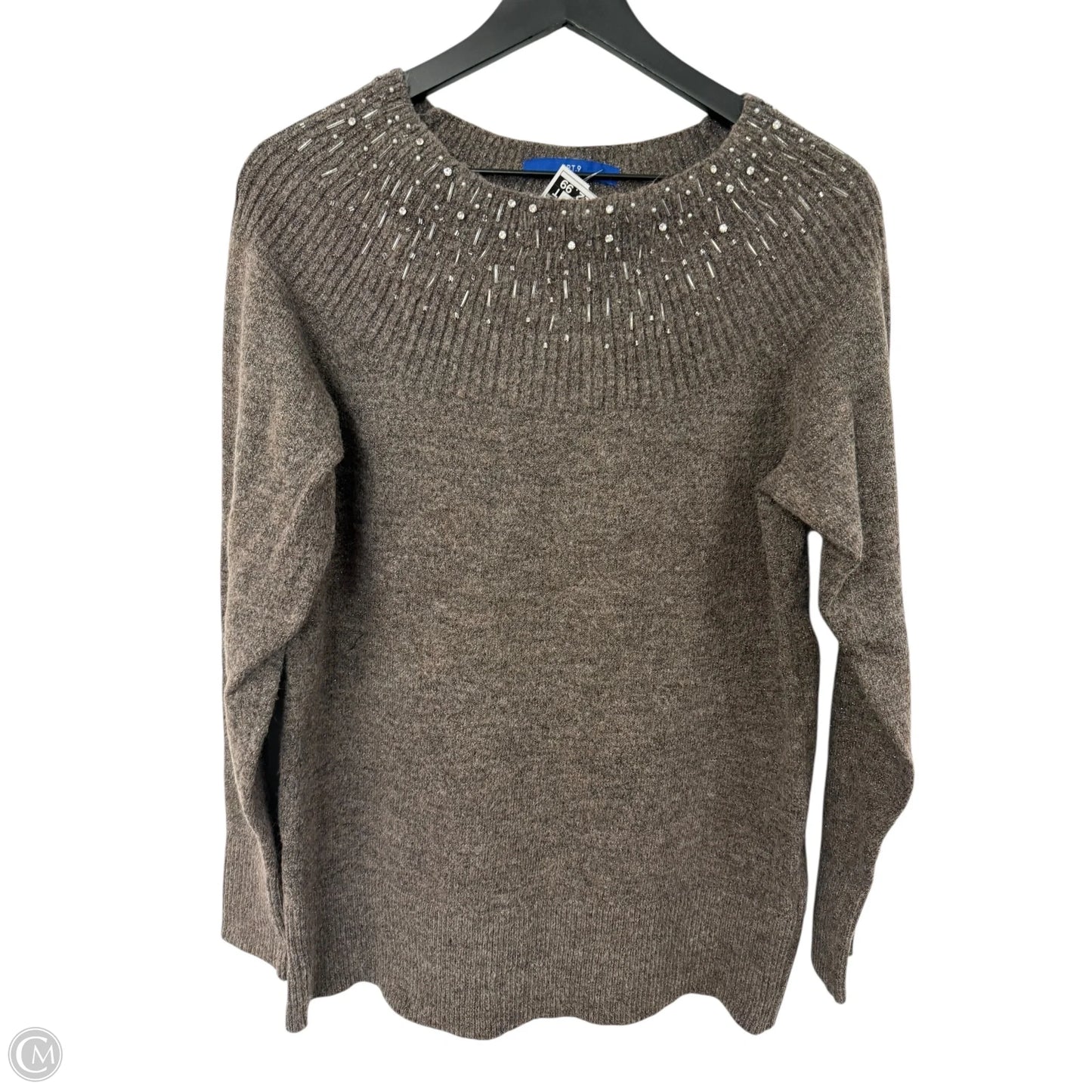 Sweater By Apt 9 In Brown, Size: L