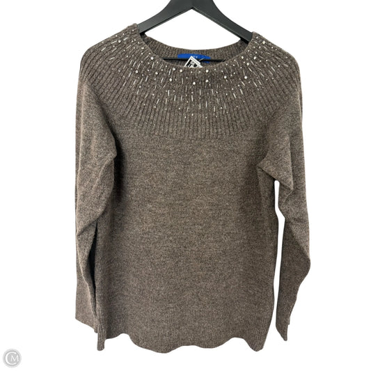 Sweater By Apt 9 In Brown, Size: L