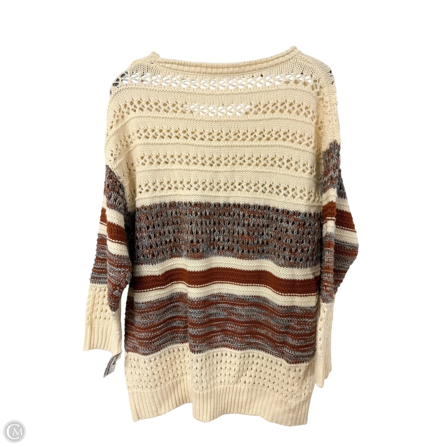Sweater By Cmf In Brown & Cream, Size: Xl