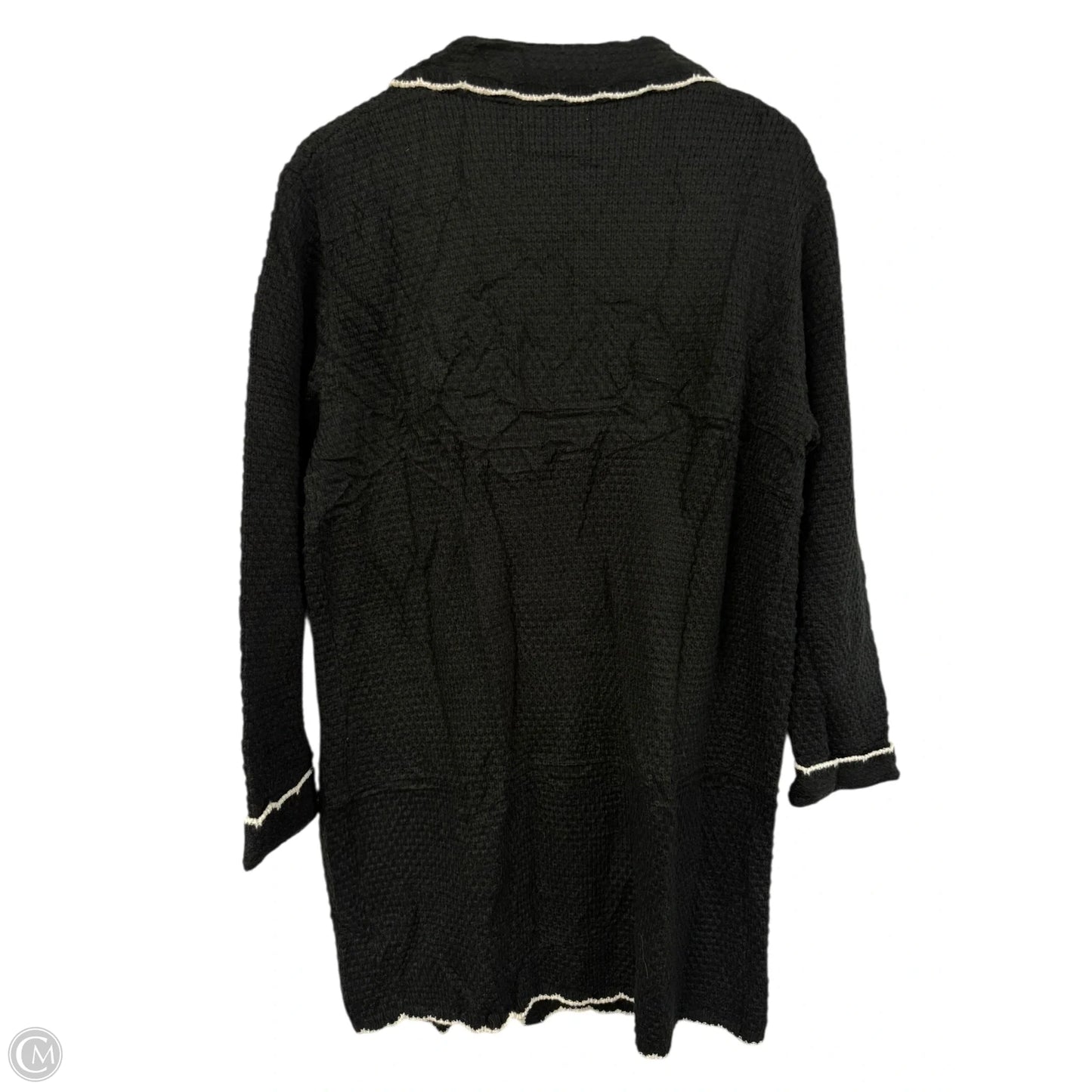 Sweater Cardigan By Cmf In Black & White, Size: M