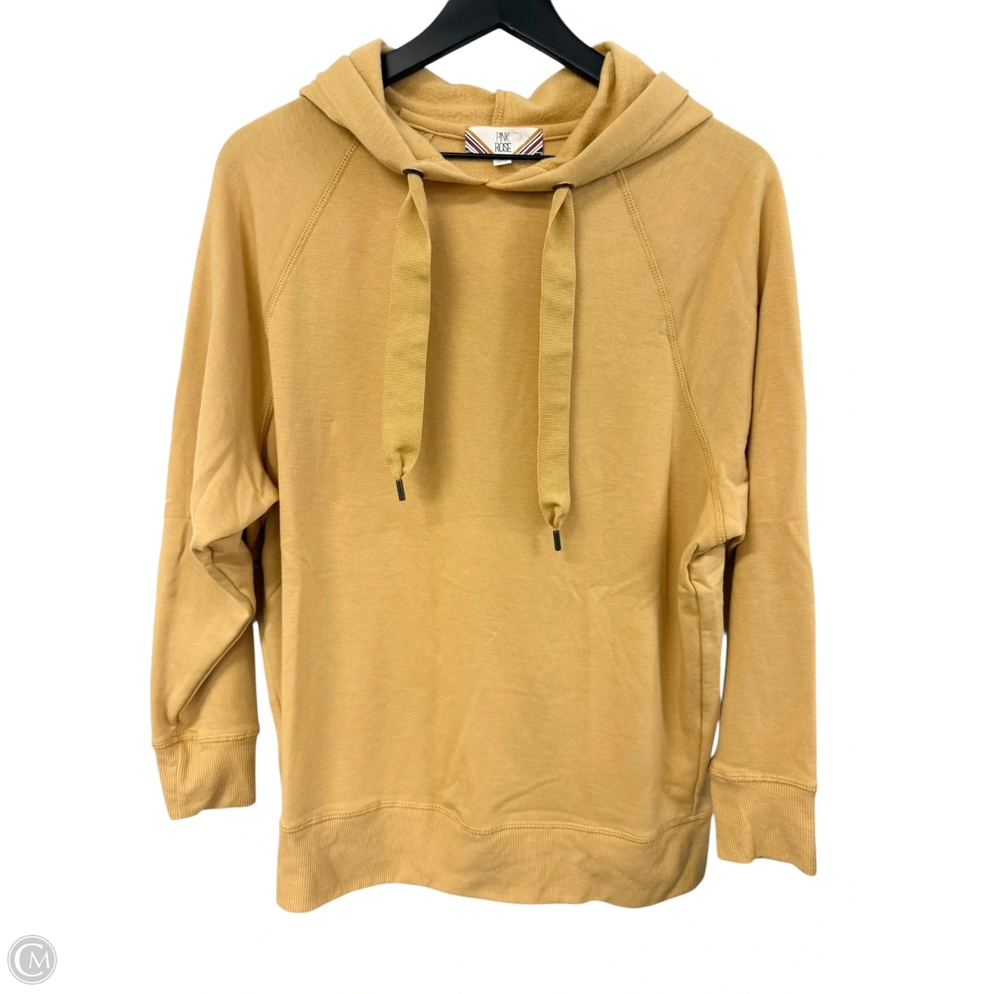 Sweatshirt Hoodie By Pink Rose In Yellow, Size: M