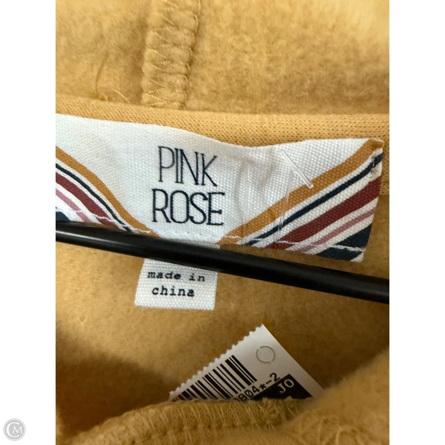 Sweatshirt Hoodie By Pink Rose In Yellow, Size: M