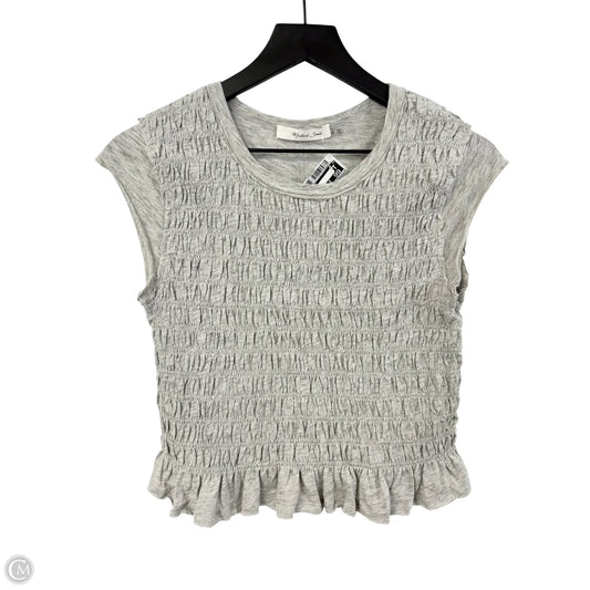 Top Short Sleeve By Mustard Seed In Grey, Size: S