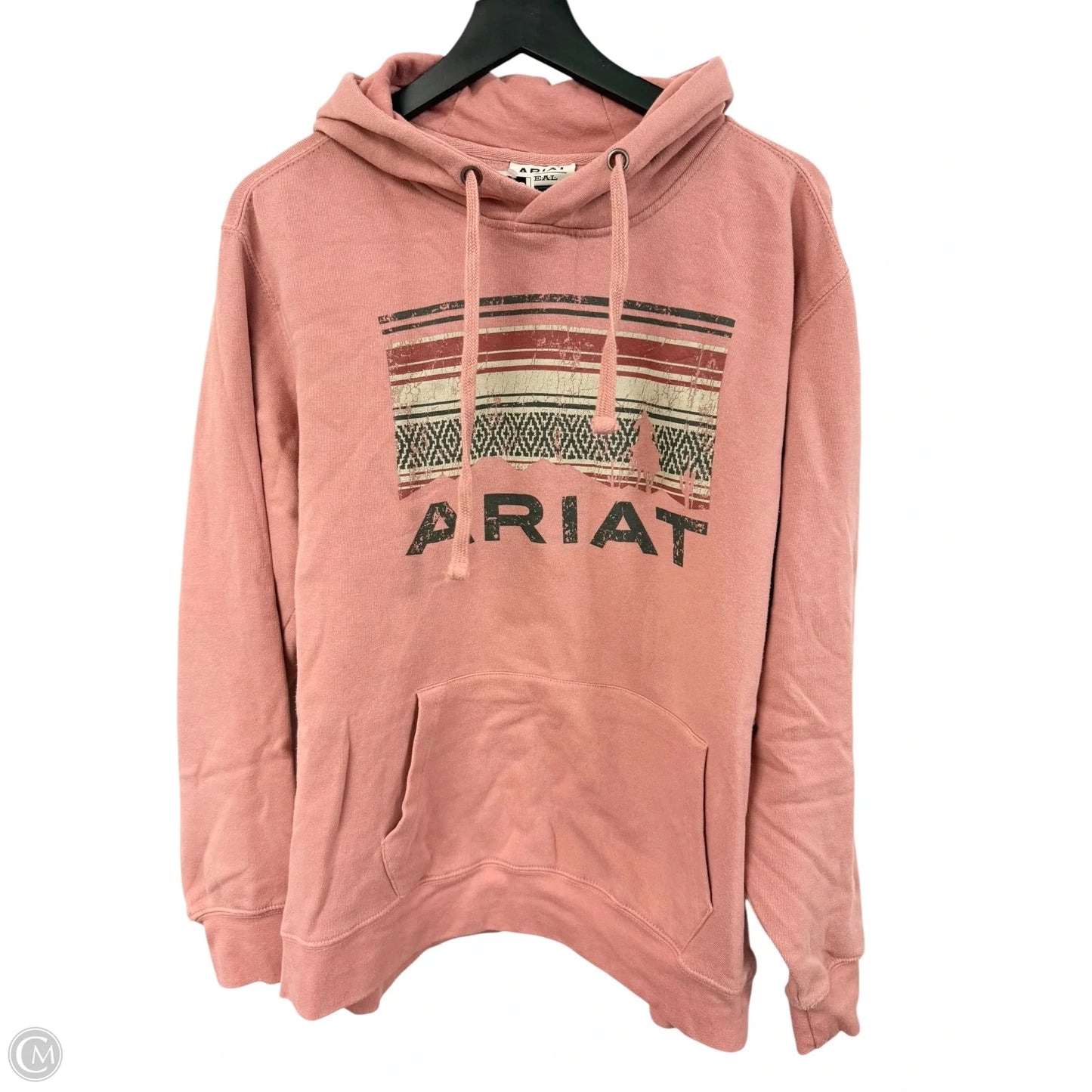 Sweatshirt Hoodie By Ariat In Pink, Size: Xl