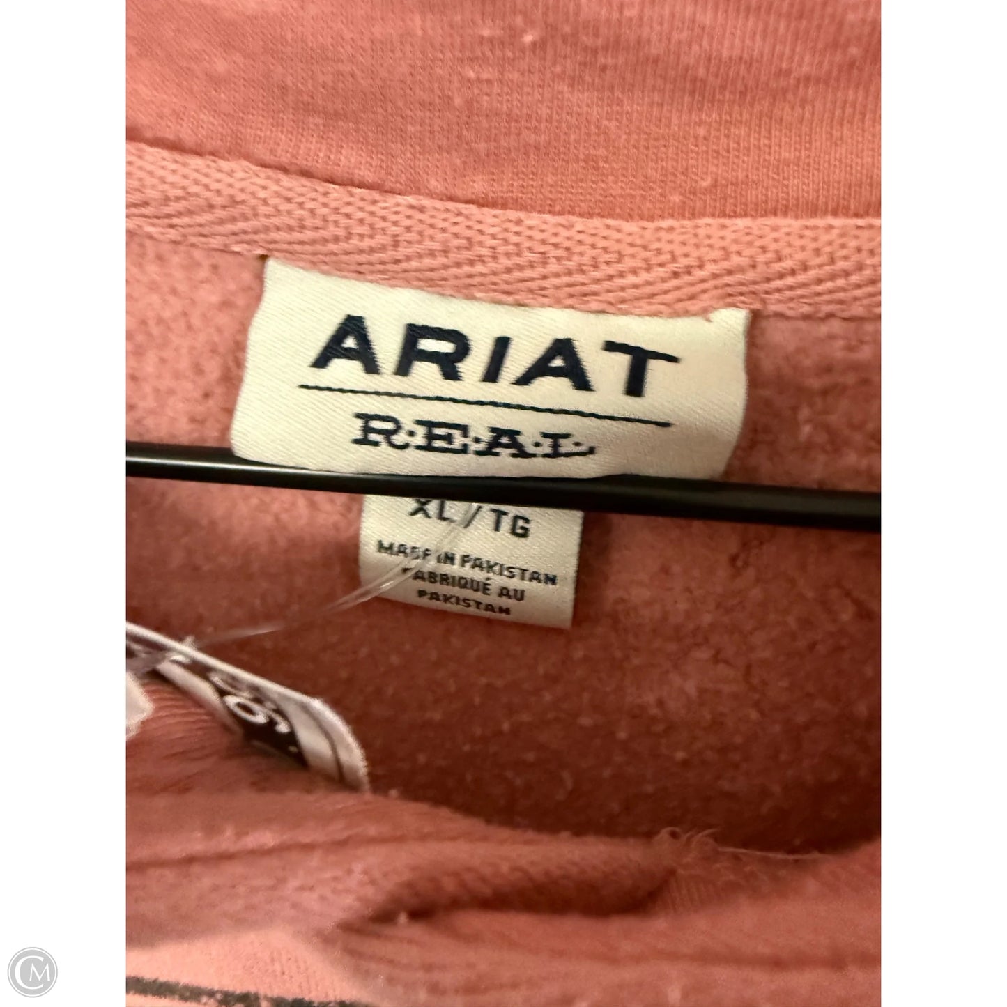 Sweatshirt Hoodie By Ariat In Pink, Size: Xl