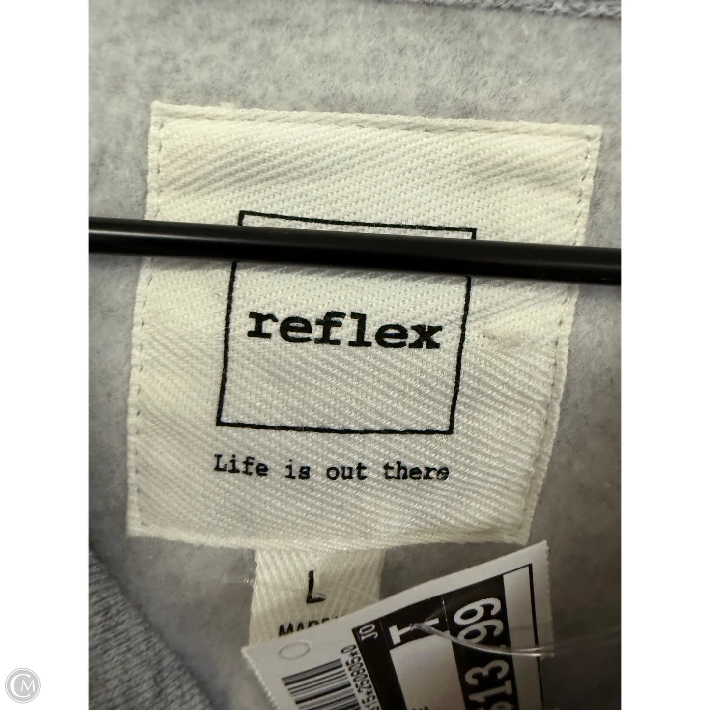 Sweatshirt Hoodie By Reflex In Grey, Size: L
