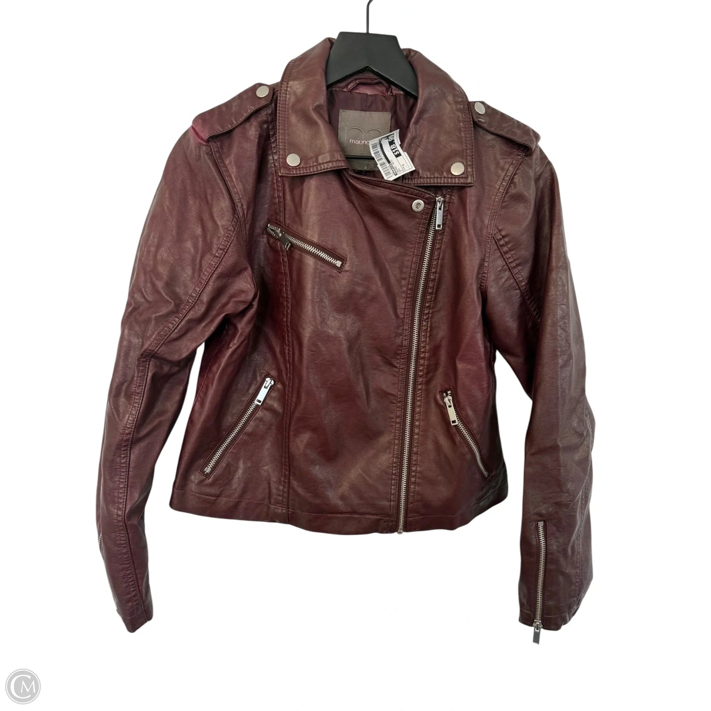 Jacket Moto By Maurices In Red, Size: S
