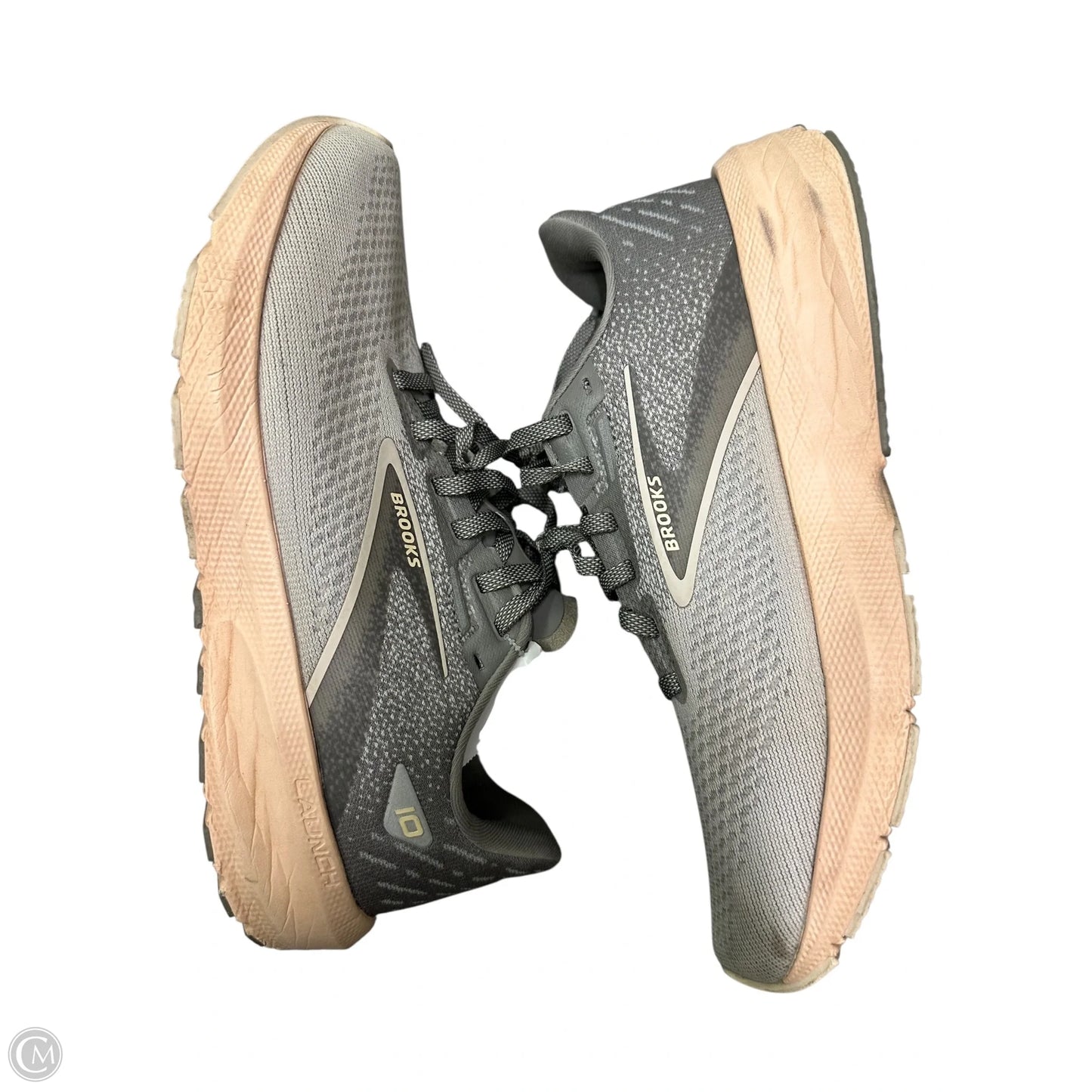 Shoes Athletic By Brooks In Grey & Pink, Size: 8