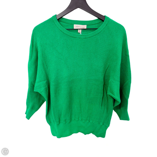 Sweater Short Sleeve By Philosophy In Green, Size: M