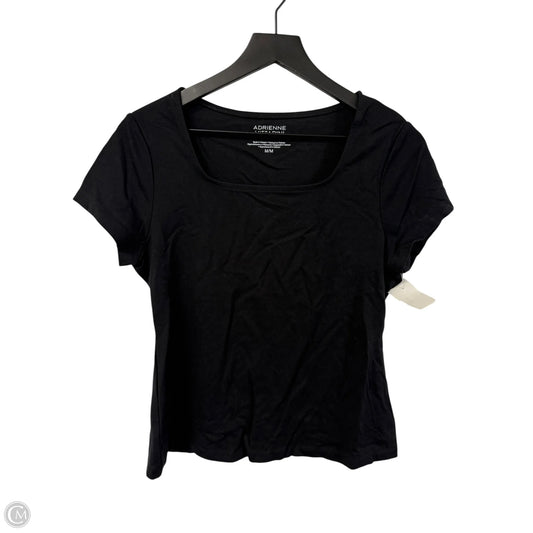 Top Short Sleeve Basic By Adrianna Papell In Black, Size: M