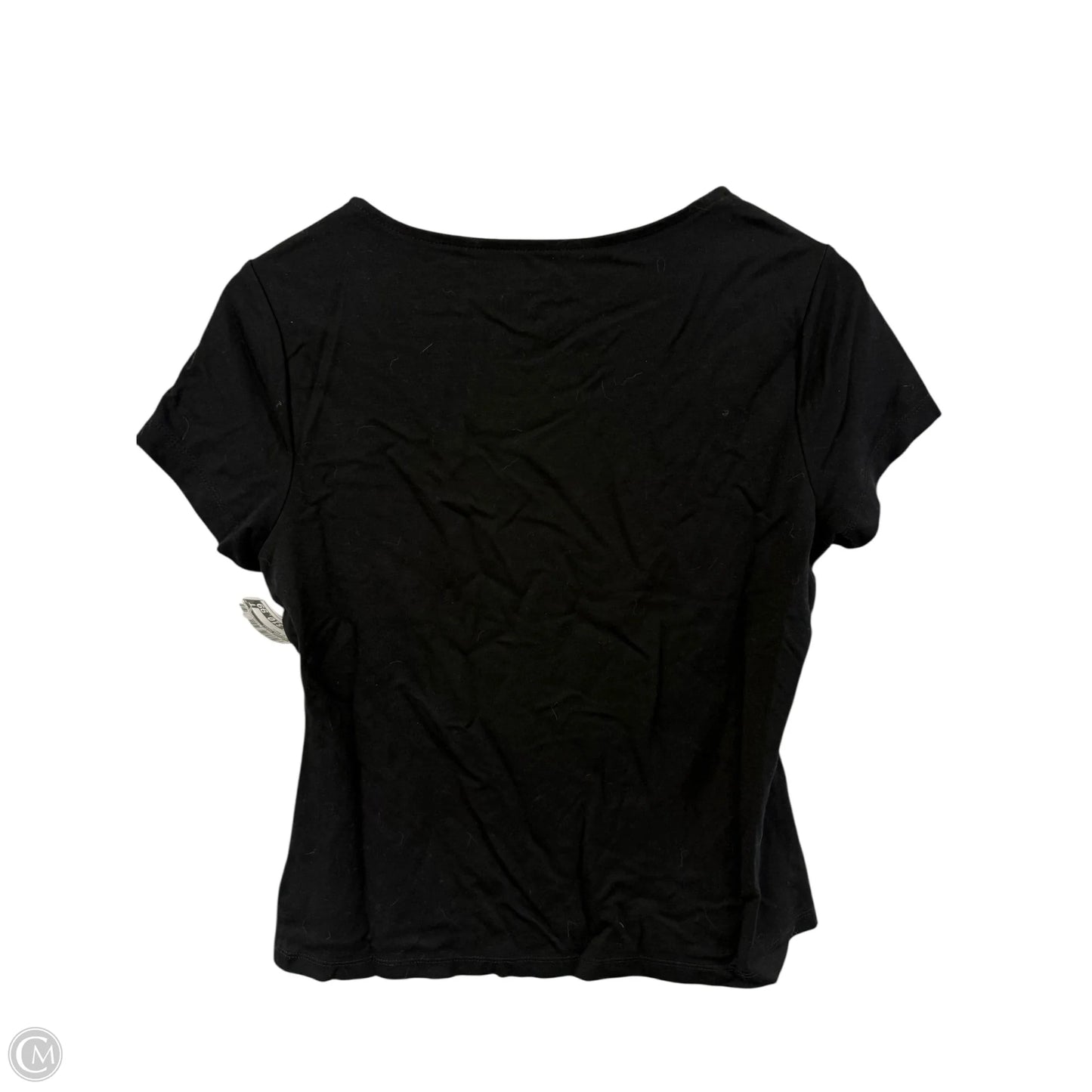 Top Short Sleeve Basic By Adrianna Papell In Black, Size: M