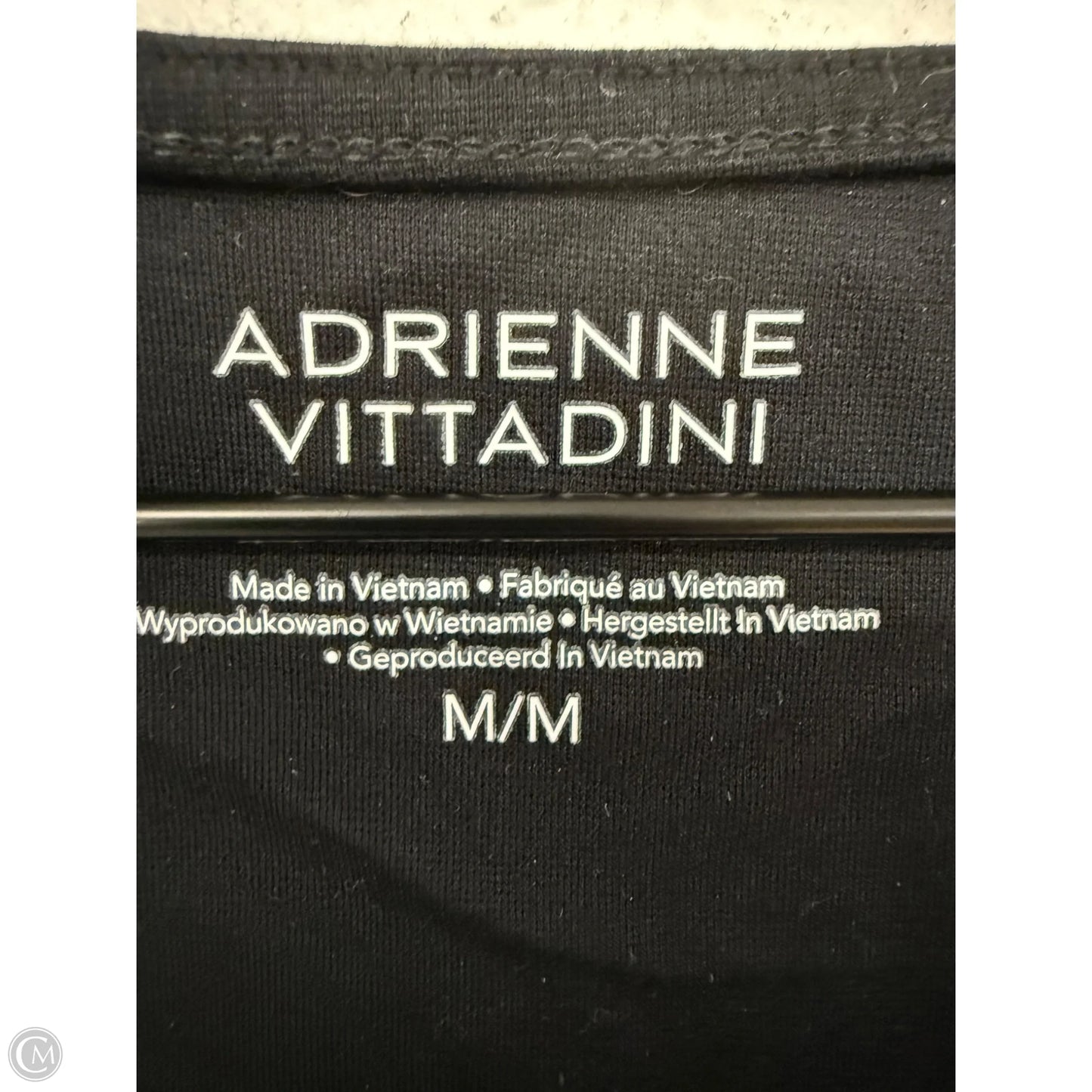 Top Short Sleeve Basic By Adrianna Papell In Black, Size: M