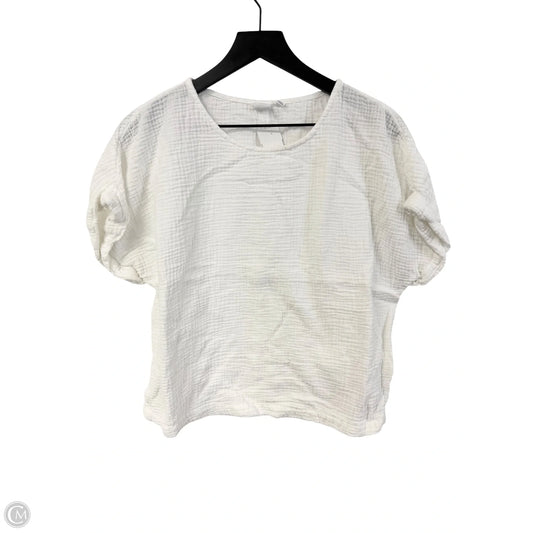 Top Short Sleeve By Gap In White, Size: M