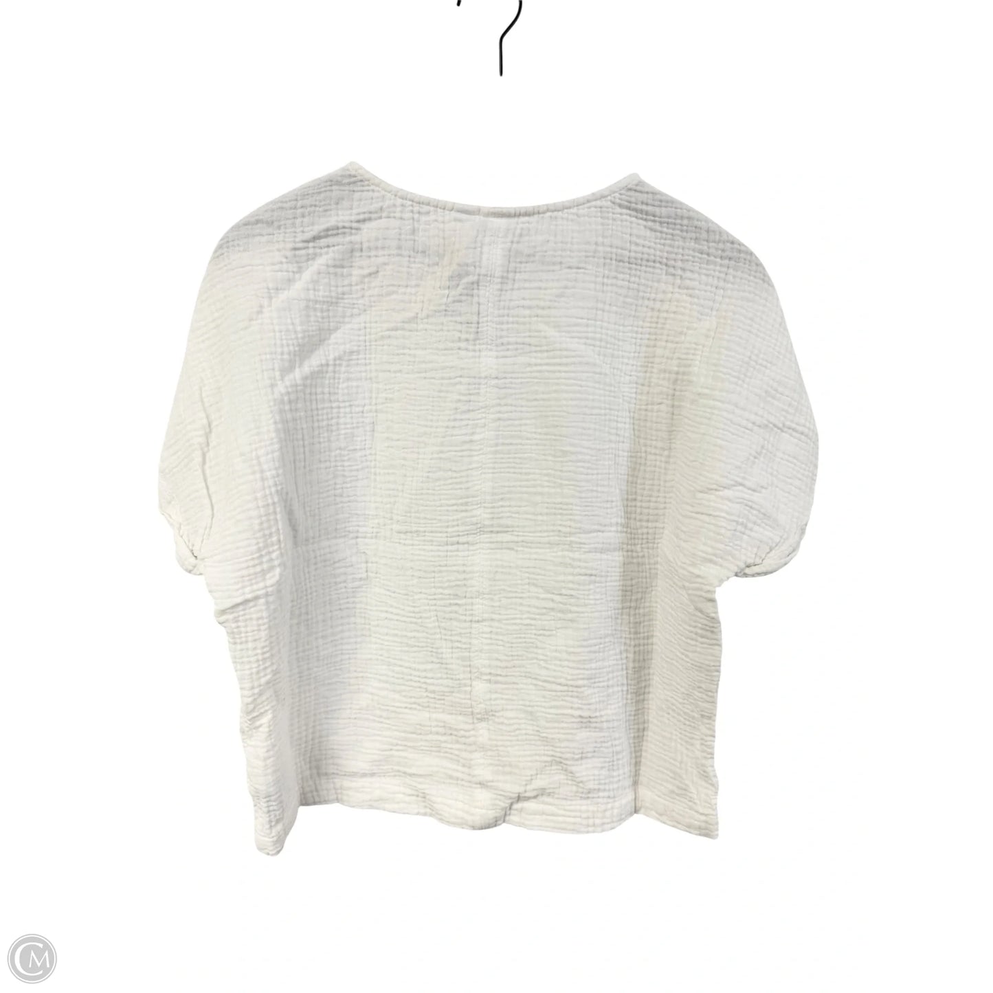 Top Short Sleeve By Gap In White, Size: M
