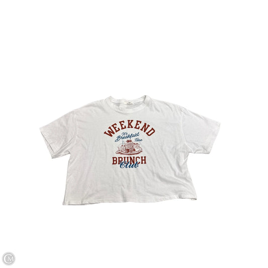 Top Short Sleeve By Tres Bien In White, Size: M