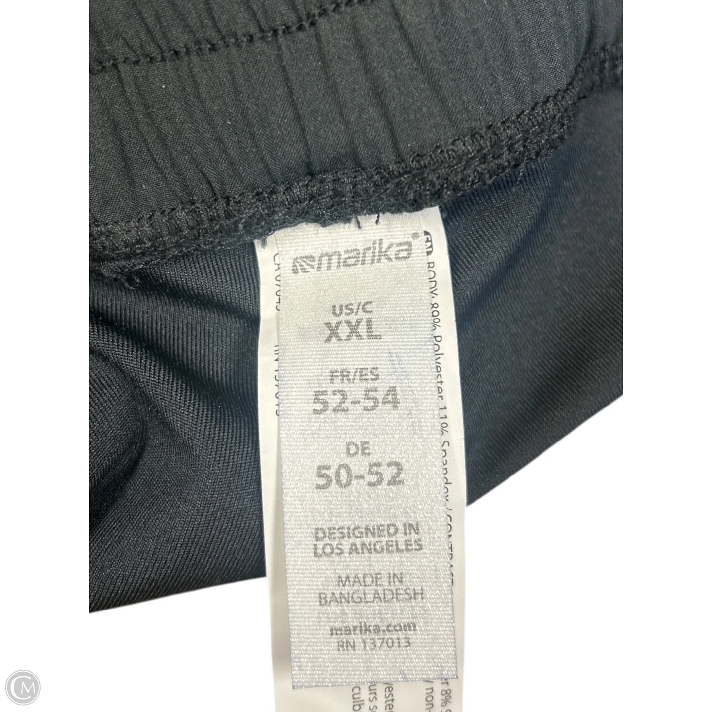 Athletic Shorts By Marika In Black, Size: Xxl