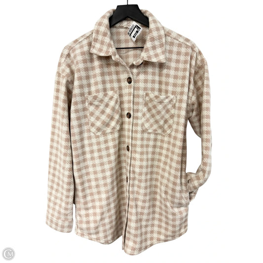Jacket Shirt By Maurices In Tan, Size: M