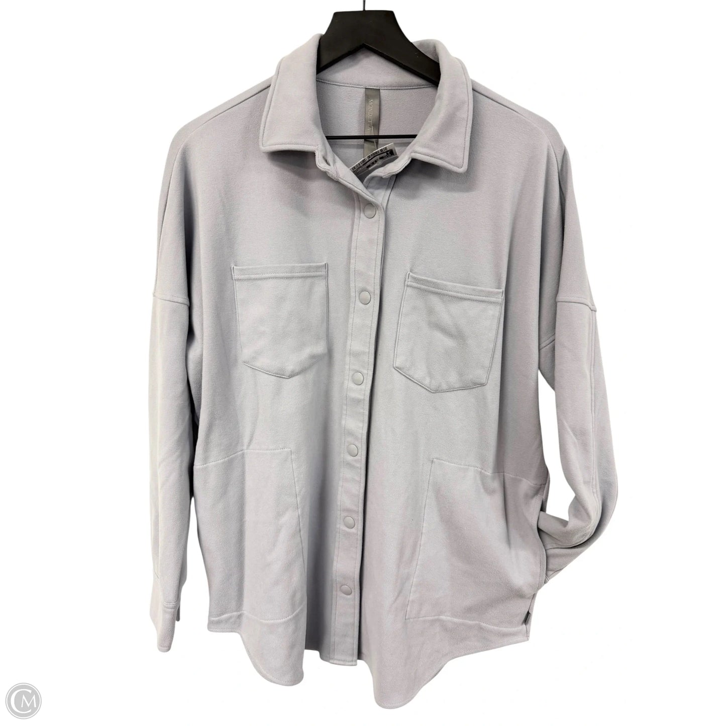 Jacket Shirt By Mondetta In Blue, Size: M