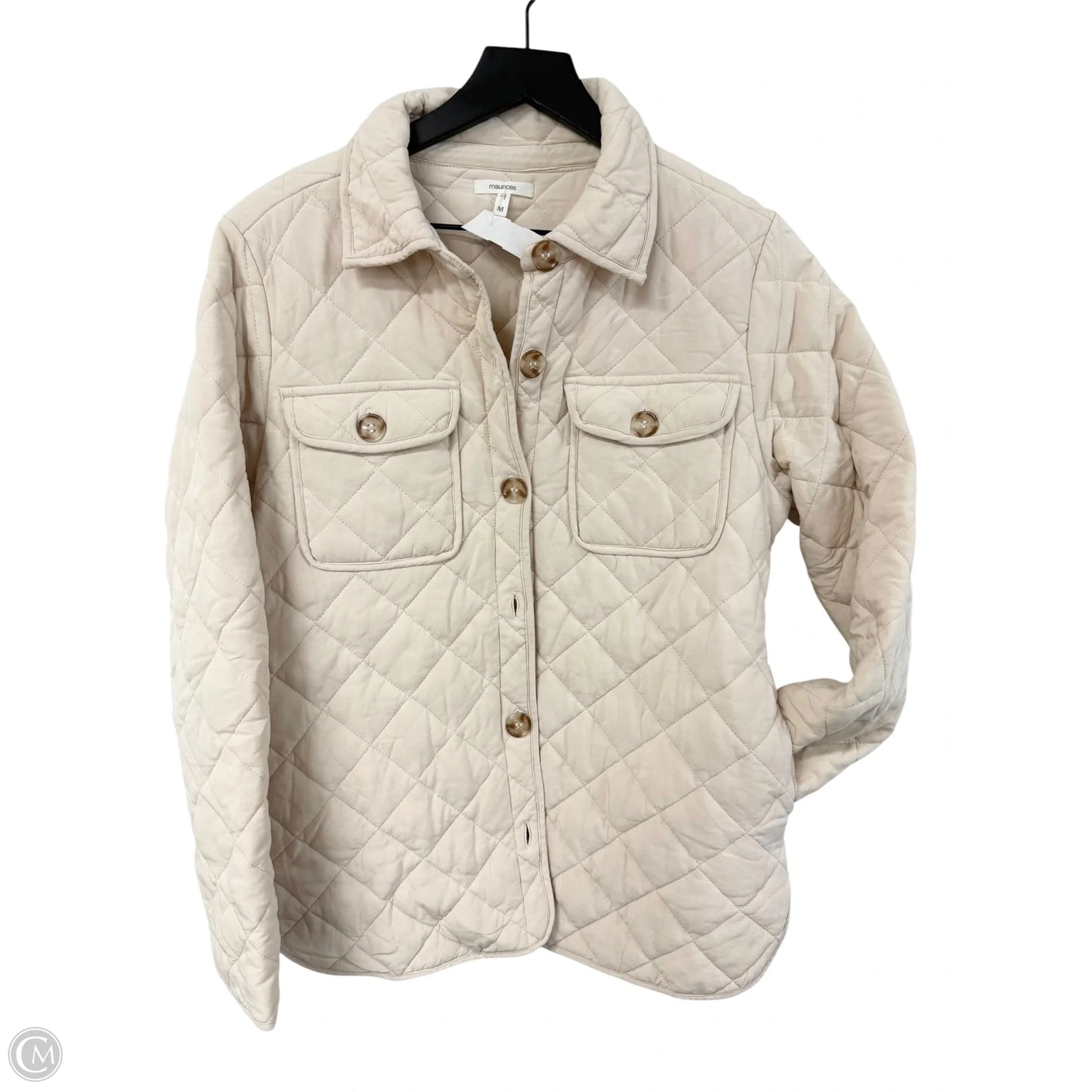 Jacket Puffer & Quilted By Maurices In Cream, Size: M