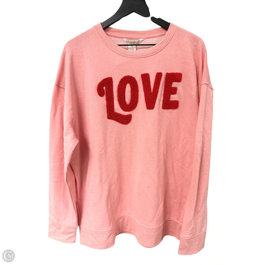 Sweatshirt Crewneck By Cme In Pink, Size: Xl