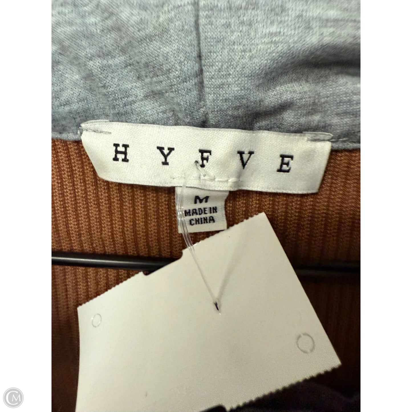 Jacket Shirt By Hyfve In Brown & Grey, Size: M