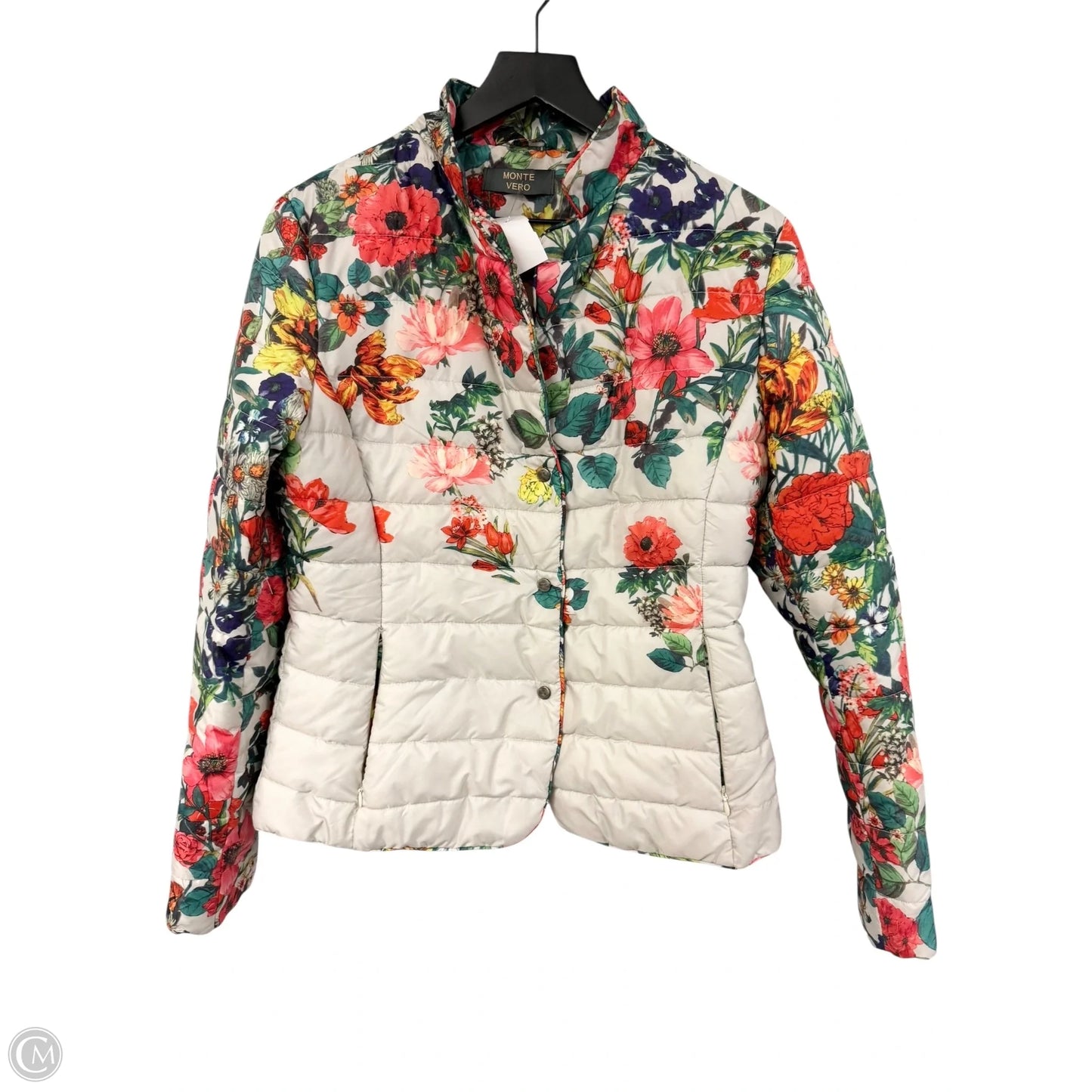 Jacket Puffer & Quilted By Clothes Mentor In Floral Print, Size: L