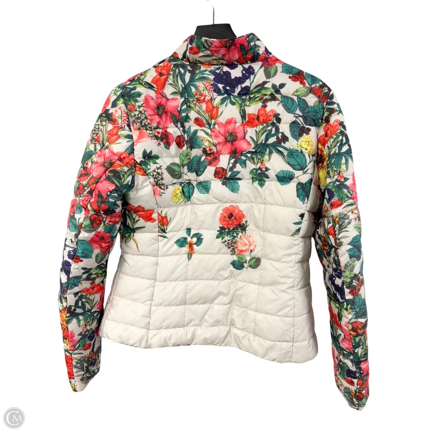 Jacket Puffer & Quilted By Clothes Mentor In Floral Print, Size: L