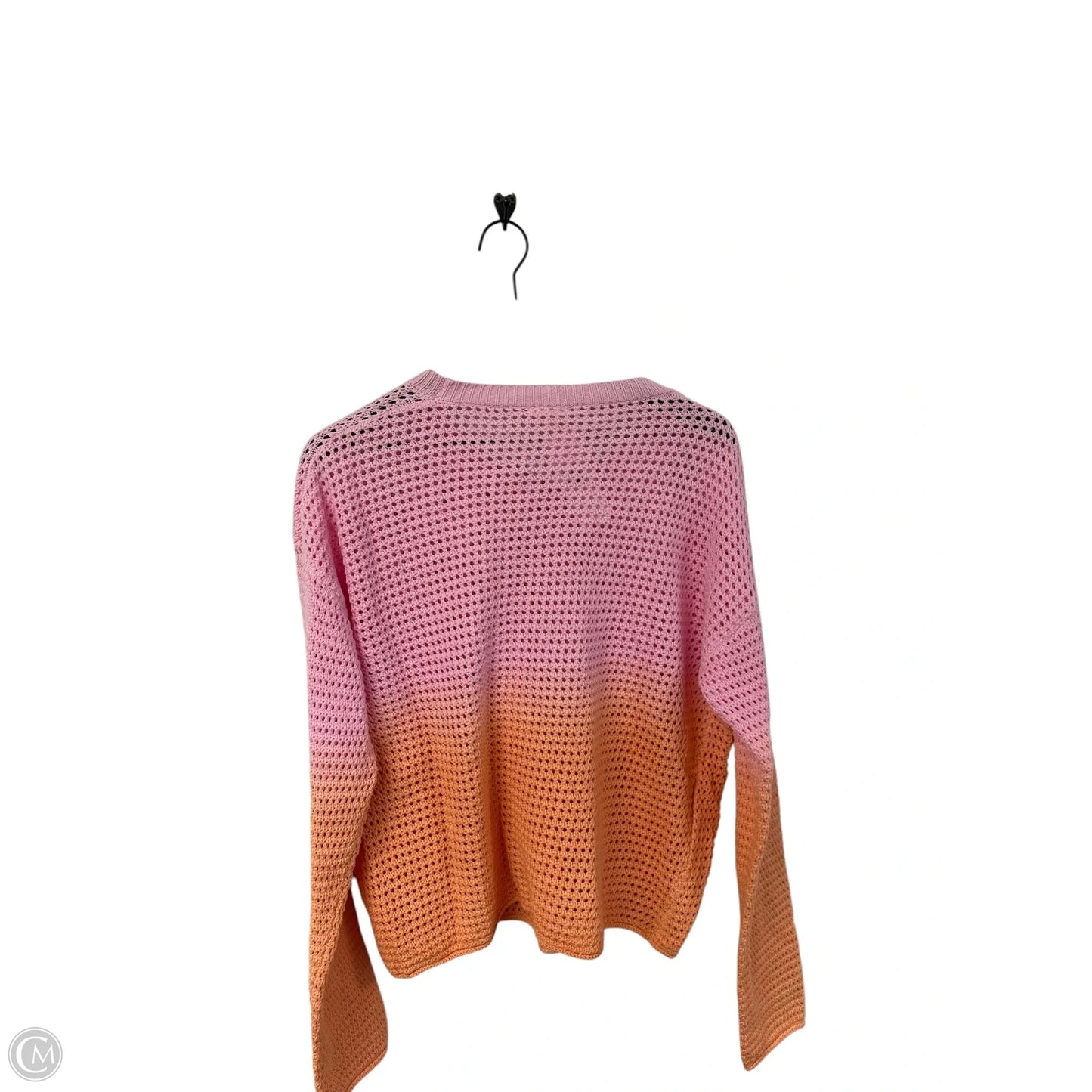 Sweater By Hem & Thread In Orange & Pink, Size: M