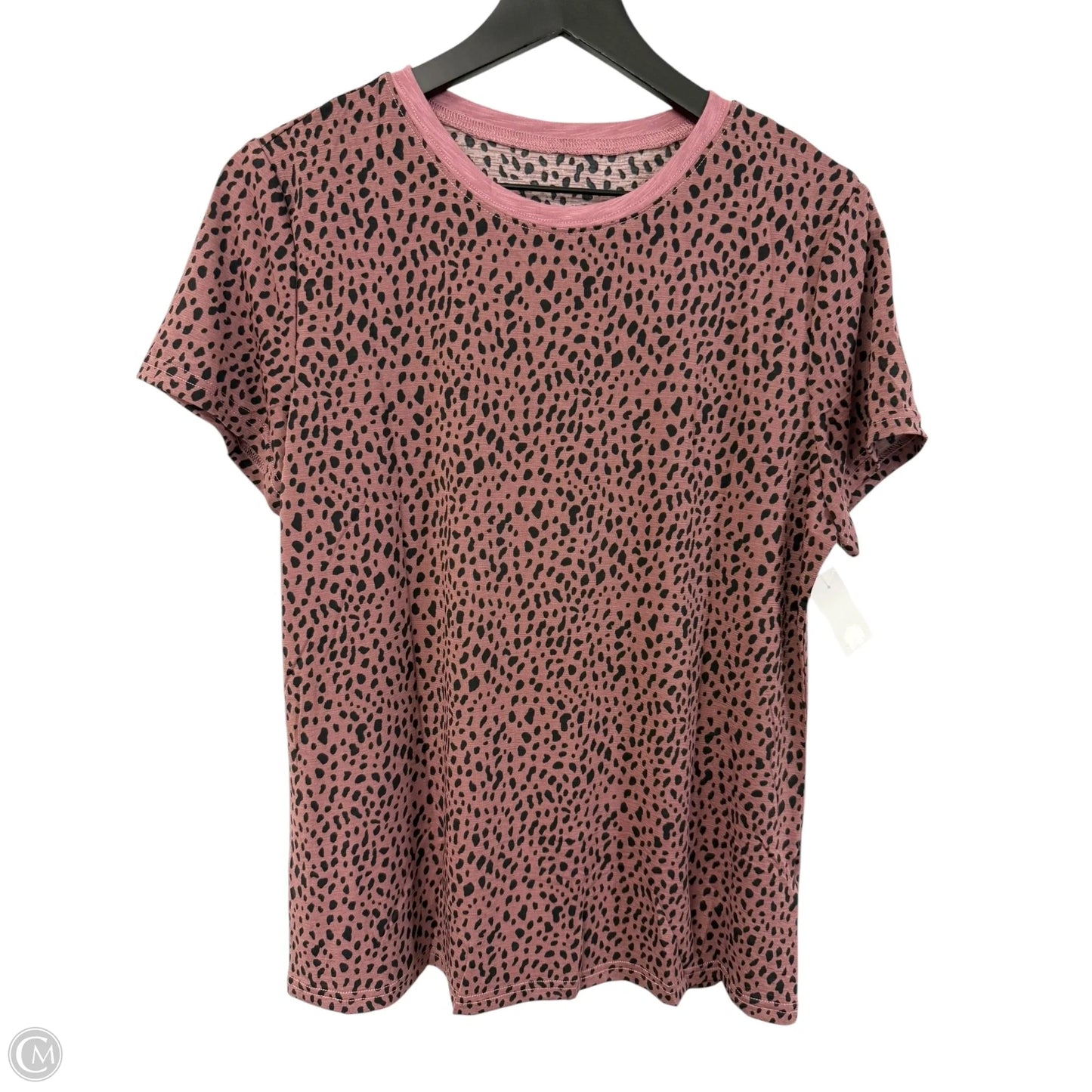 Top Short Sleeve Basic By Cmf In Black & Purple, Size: M