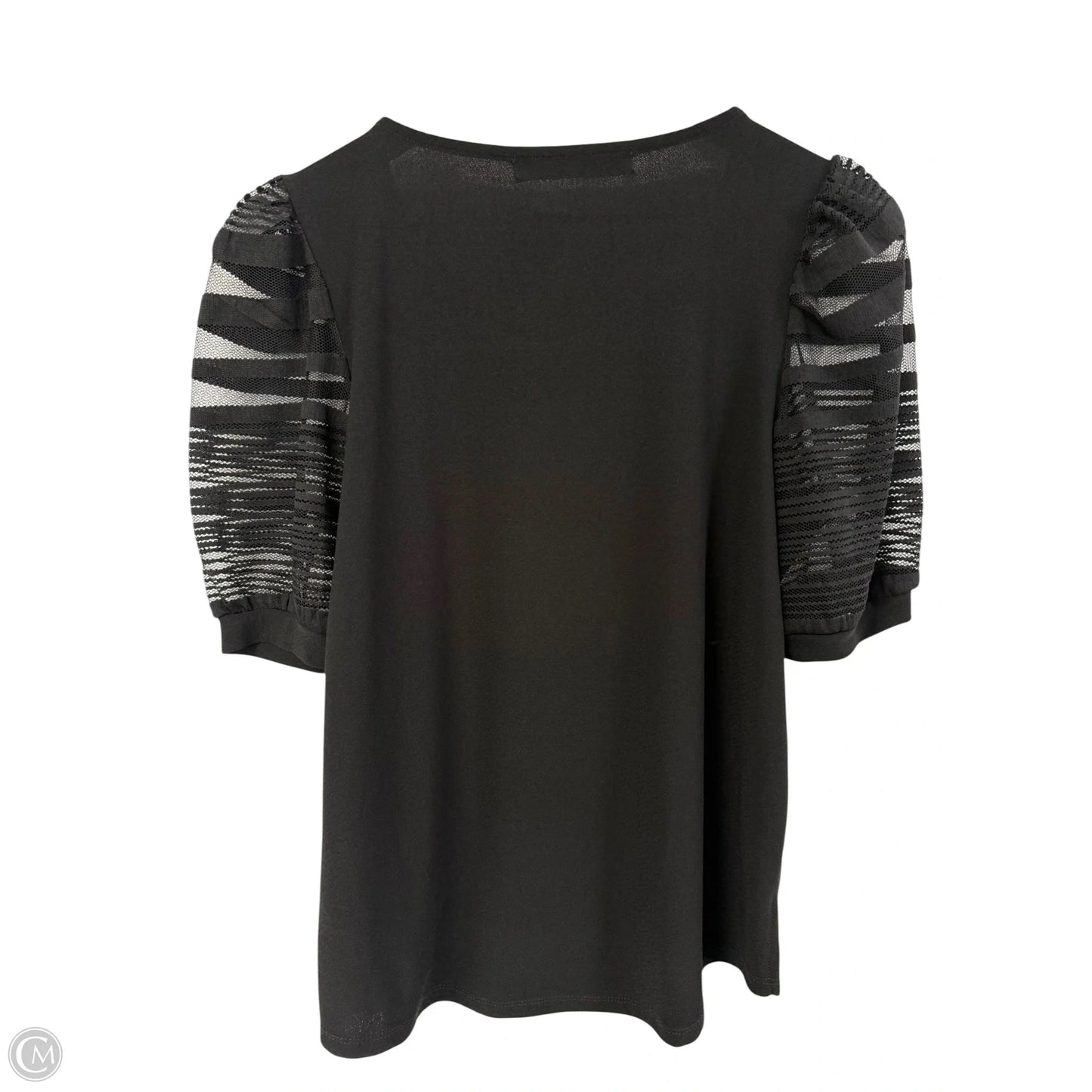 Top Short Sleeve By Clothes Mentor In Black, Size: M