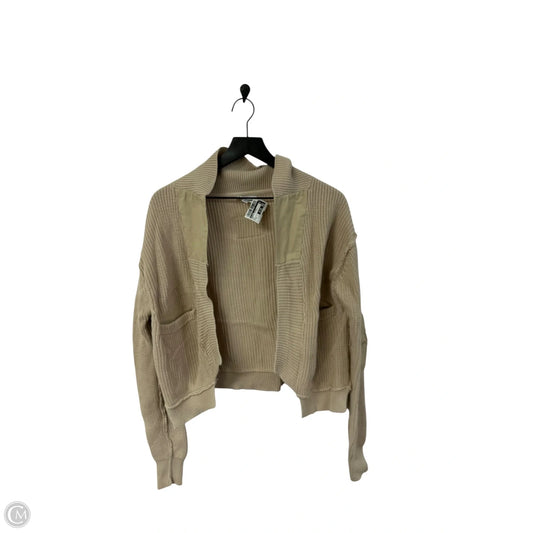 Sweater Cardigan By Ee Some In Tan, Size: M