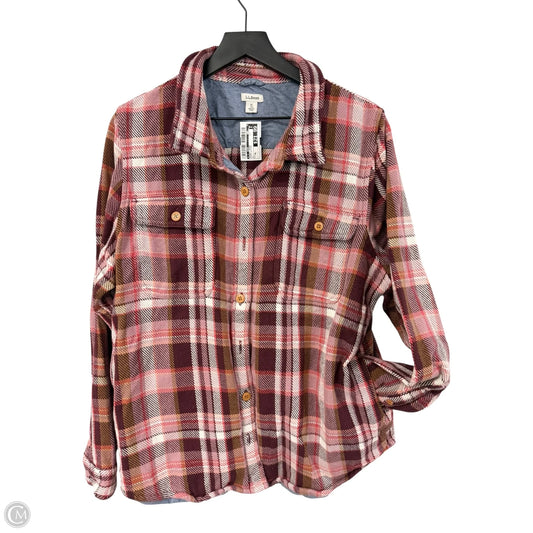 Jacket Shirt By L.l. Bean In Plaid Pattern, Size: Xl