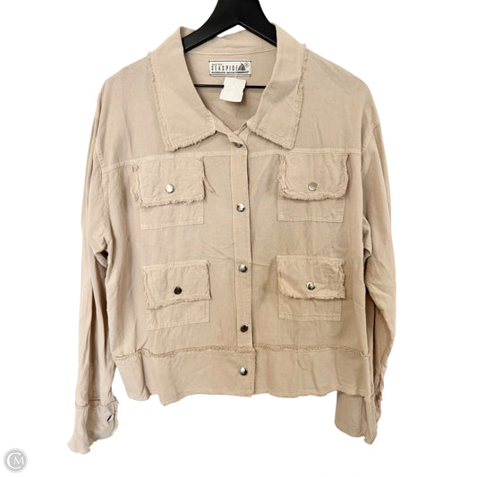 Jacket Other By Clothes Mentor In Tan, Size: Xl