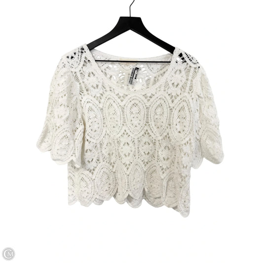 Sweater Short Sleeve By Solitaire In White, Size: M