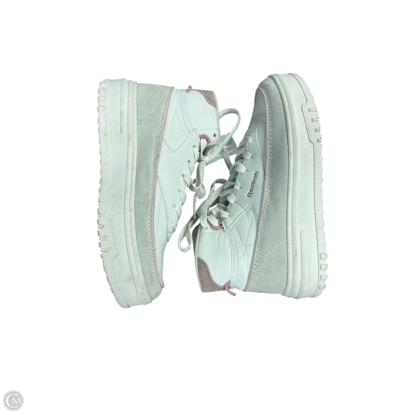 Shoes Sneakers Platform By Reebok In Cream & Pink, Size: 8