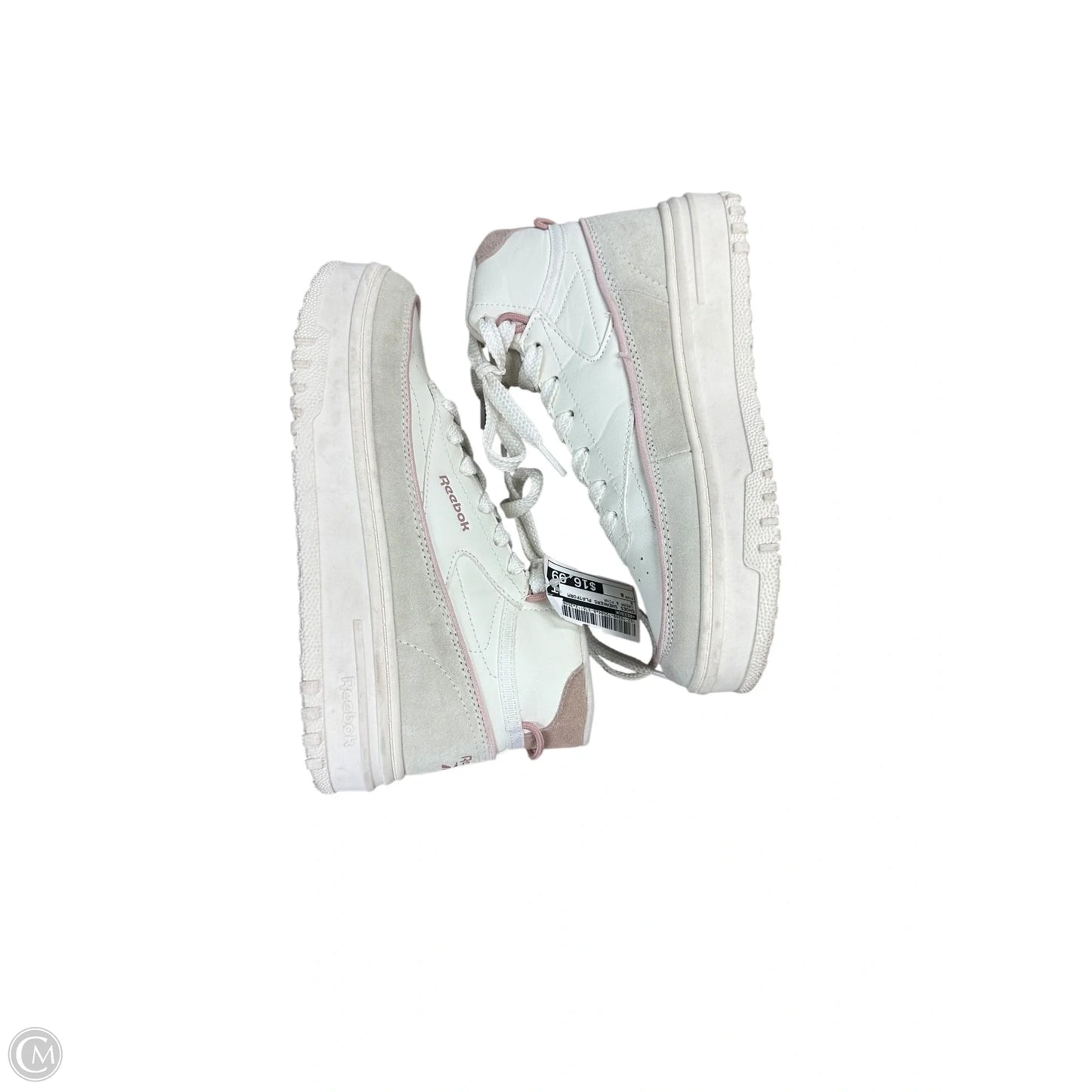 Shoes Sneakers Platform By Reebok In Cream & Pink, Size: 8