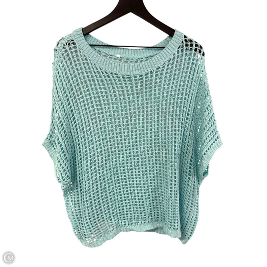 Sweater Short Sleeve By Cme In Blue, Size: M