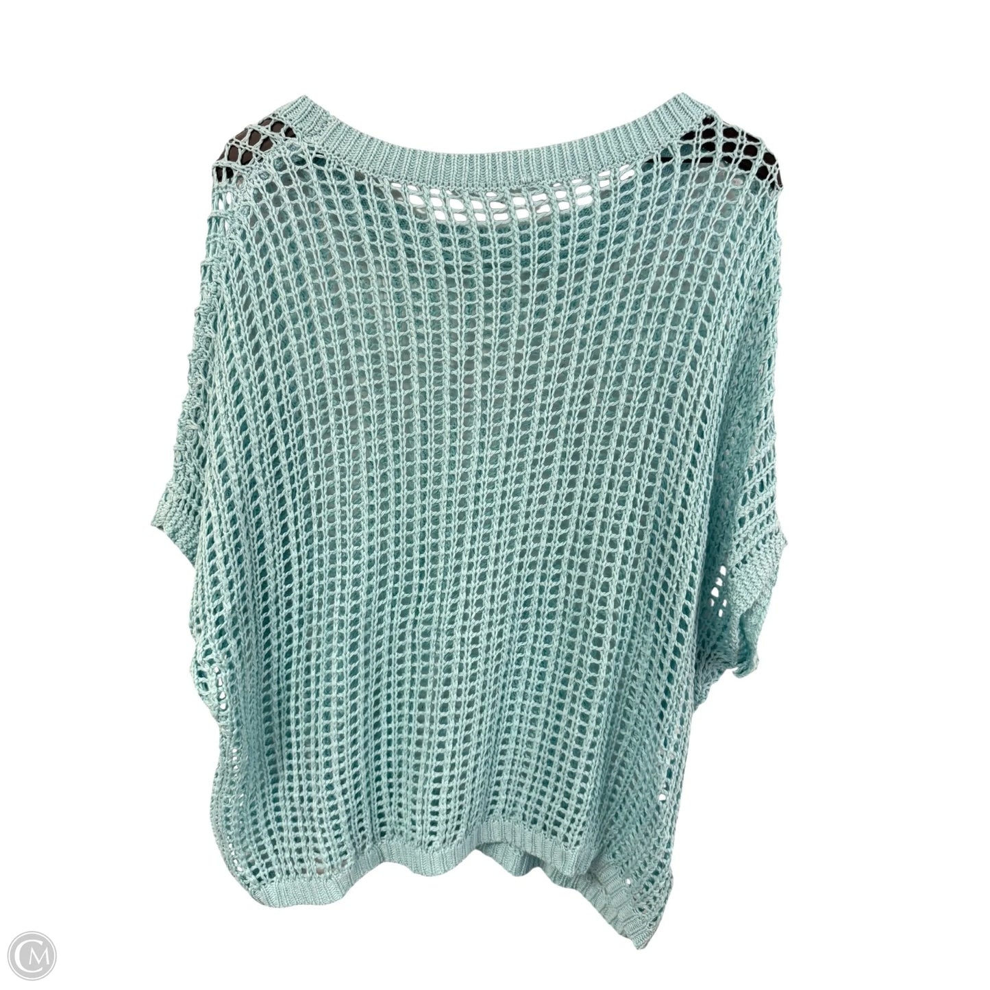 Sweater Short Sleeve By Cme In Blue, Size: M