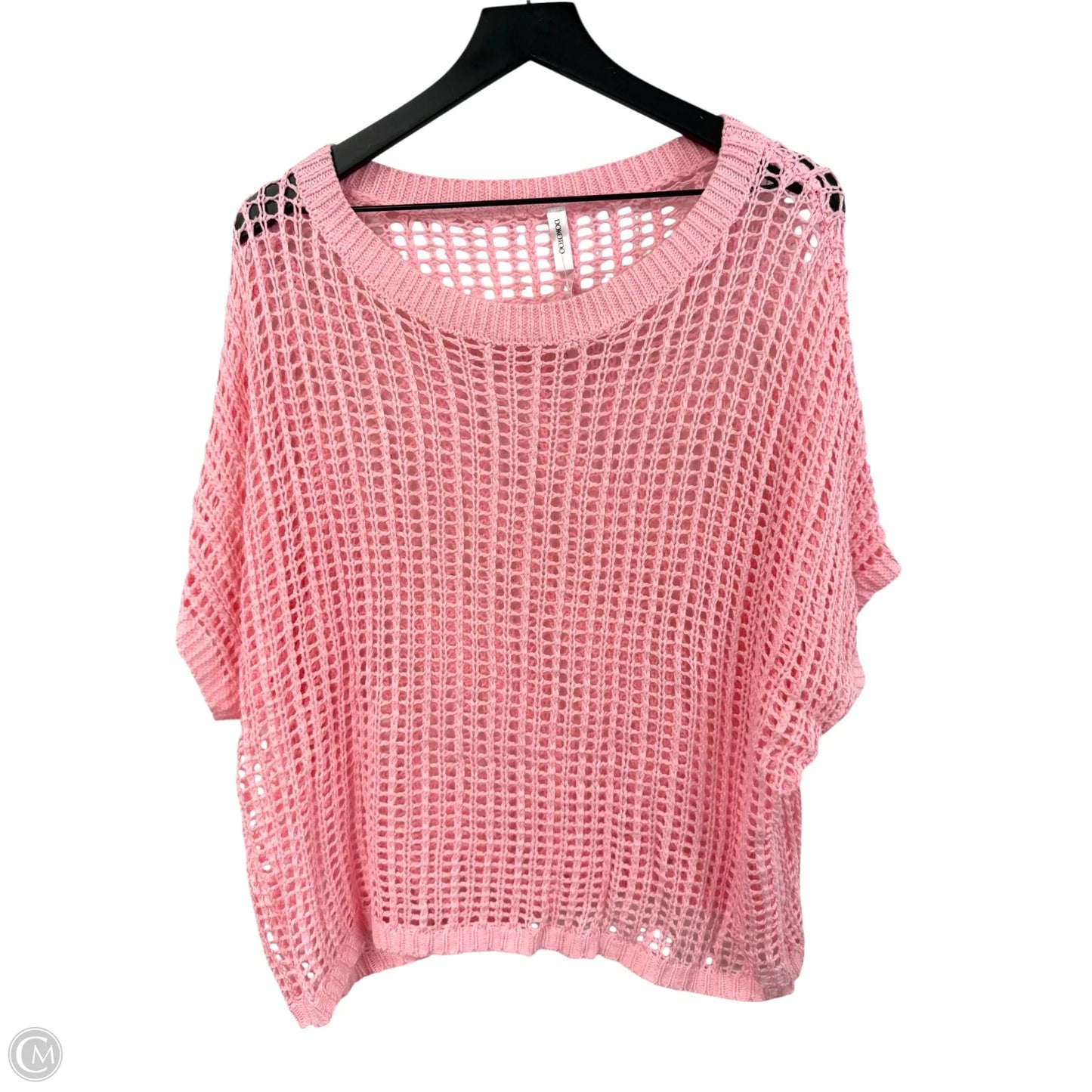 Sweater Short Sleeve By Cme In Pink, Size: M