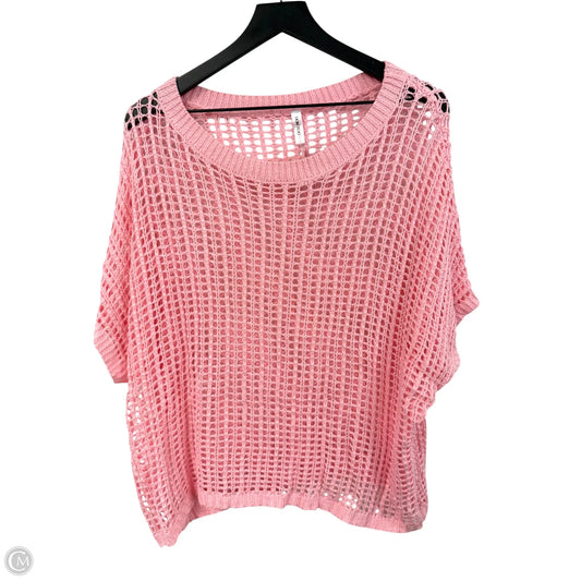 Sweater Short Sleeve By Cme In Pink, Size: M
