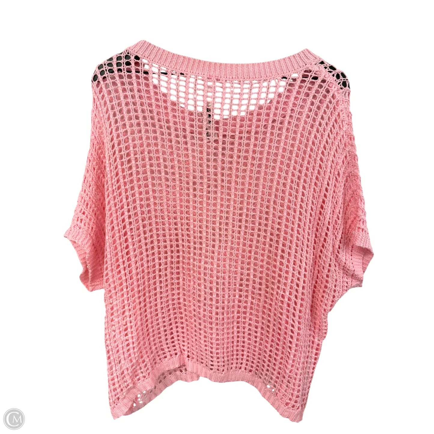 Sweater Short Sleeve By Cme In Pink, Size: M
