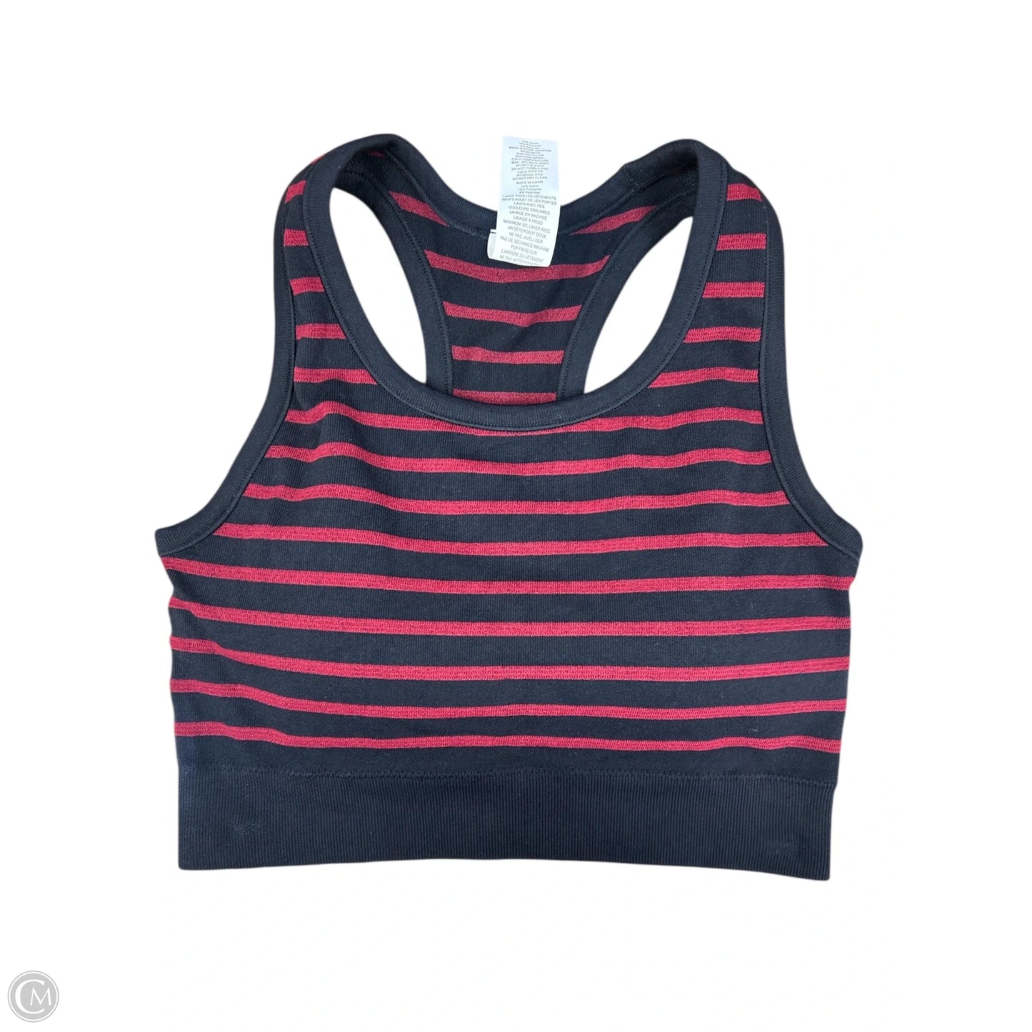 Athletic Bra By Zyia In Black & Red, Size: M