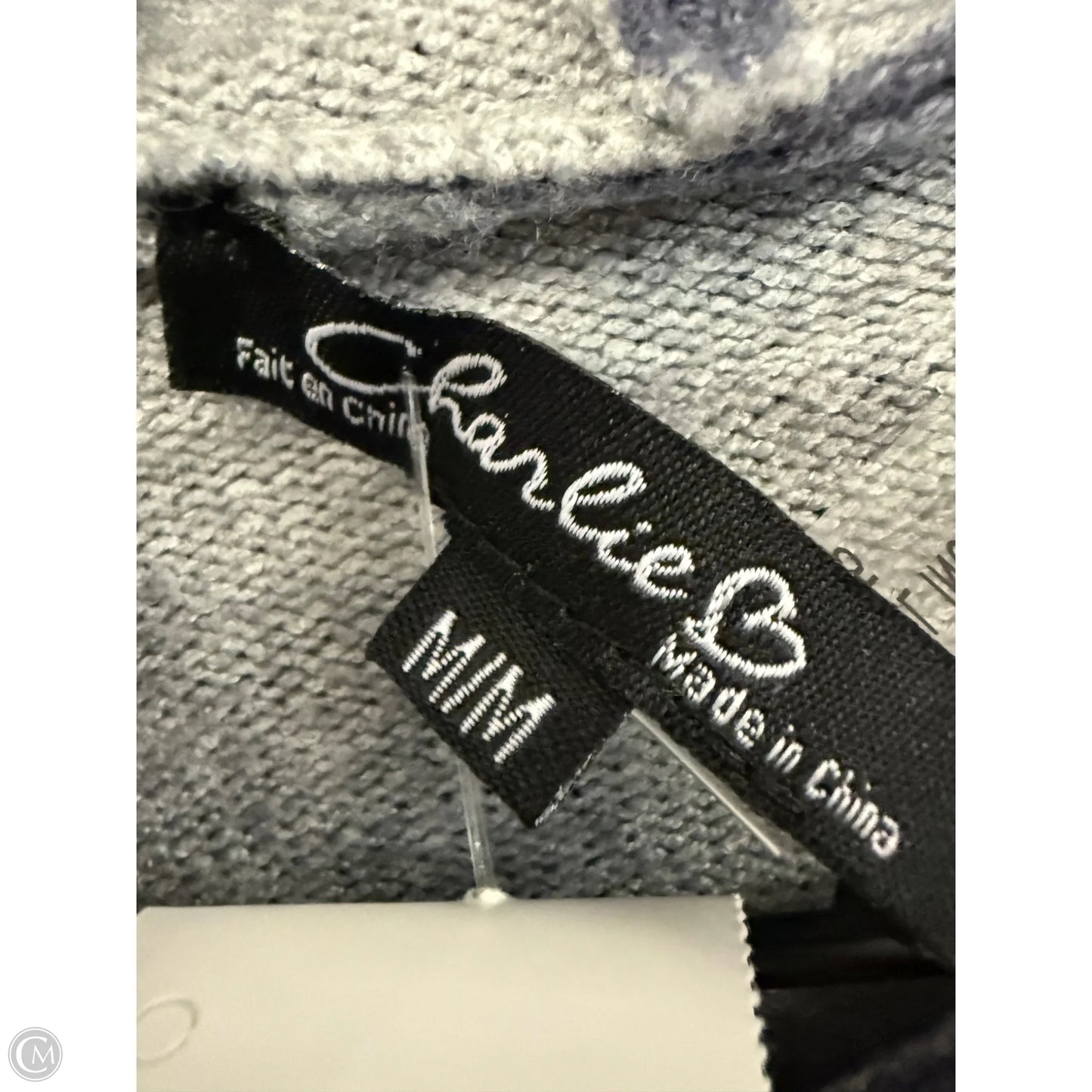 Sweater By Charlie B In Blue & White, Size: M