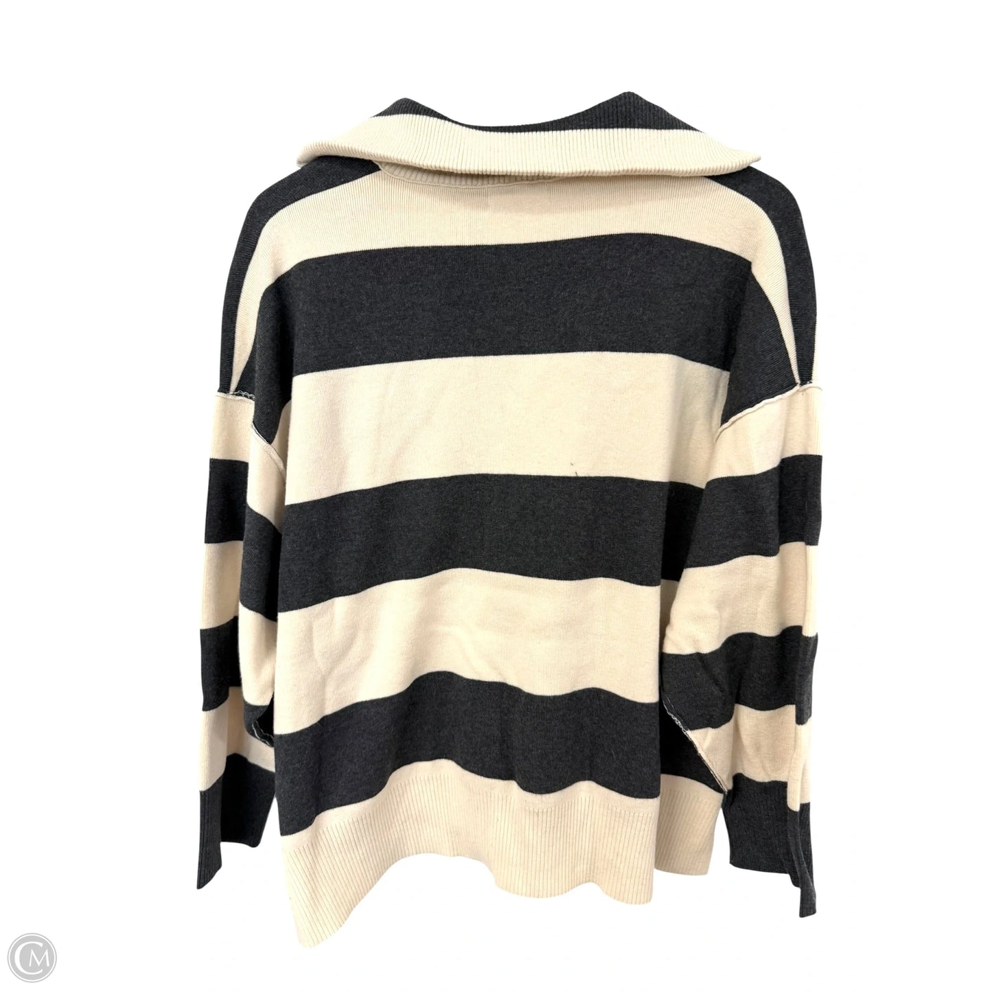 Sweater By Clothes Mentor In Cream & Grey, Size: S