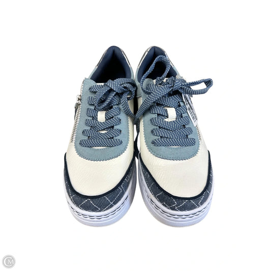Shoes Sneakers Platform By Alegria In Blue & Cream, Size: 6.5