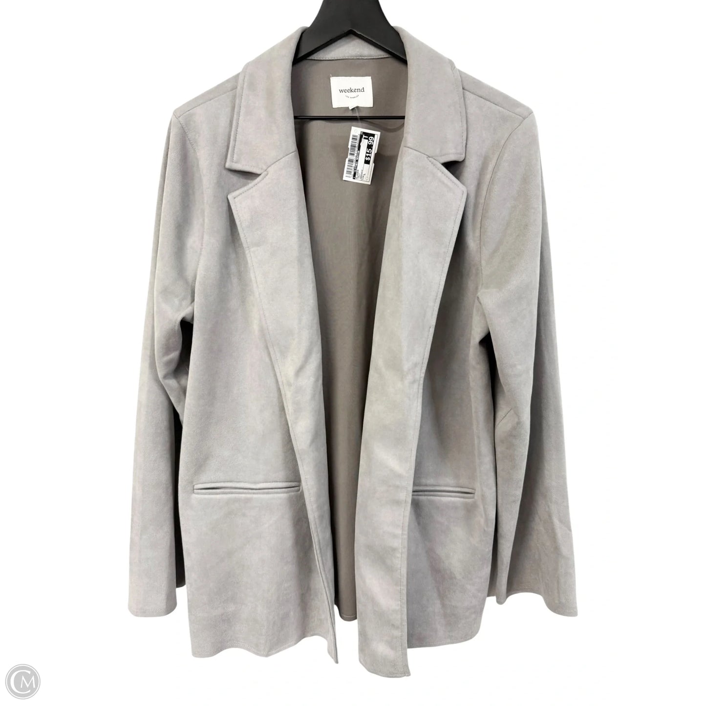 Blazer By Clothes Mentor In Grey, Size: L