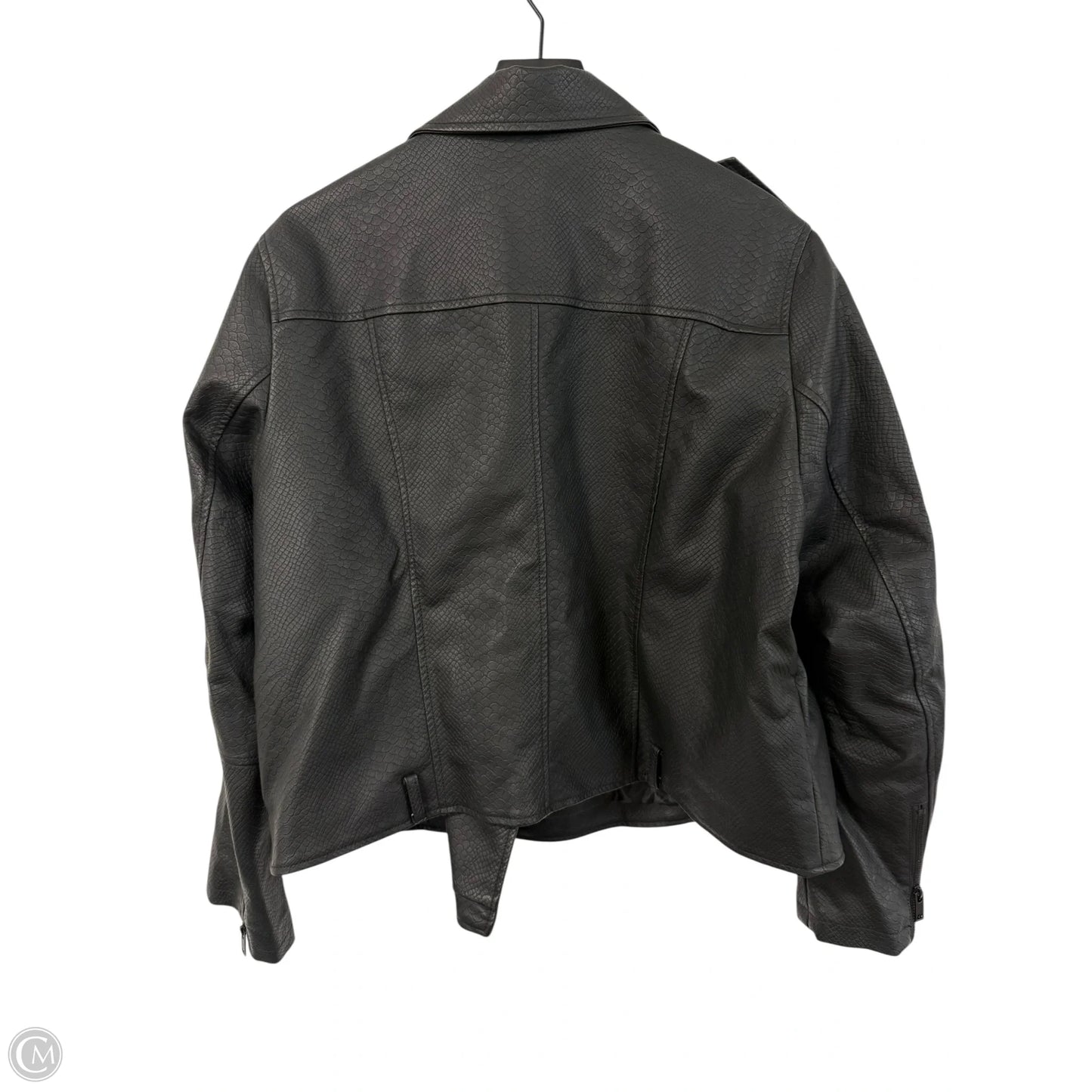 Jacket Moto By Dex In Black, Size: 2x
