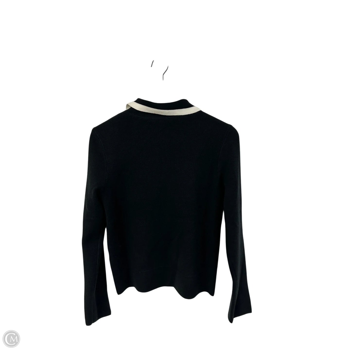 Sweater Cardigan By Charlie B In Black & White, Size: M