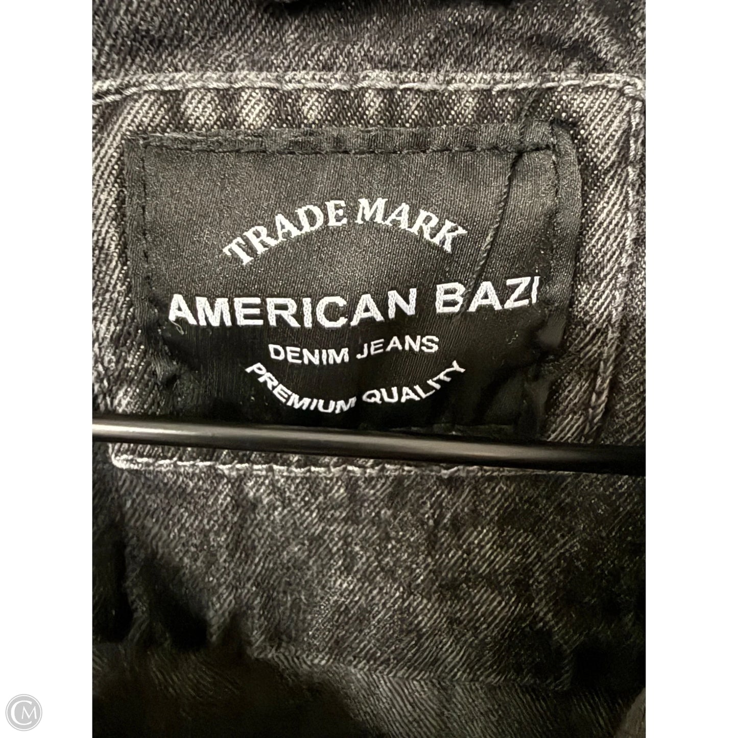 Jacket Denim By Clothes Mentor In Black Denim, Size: S