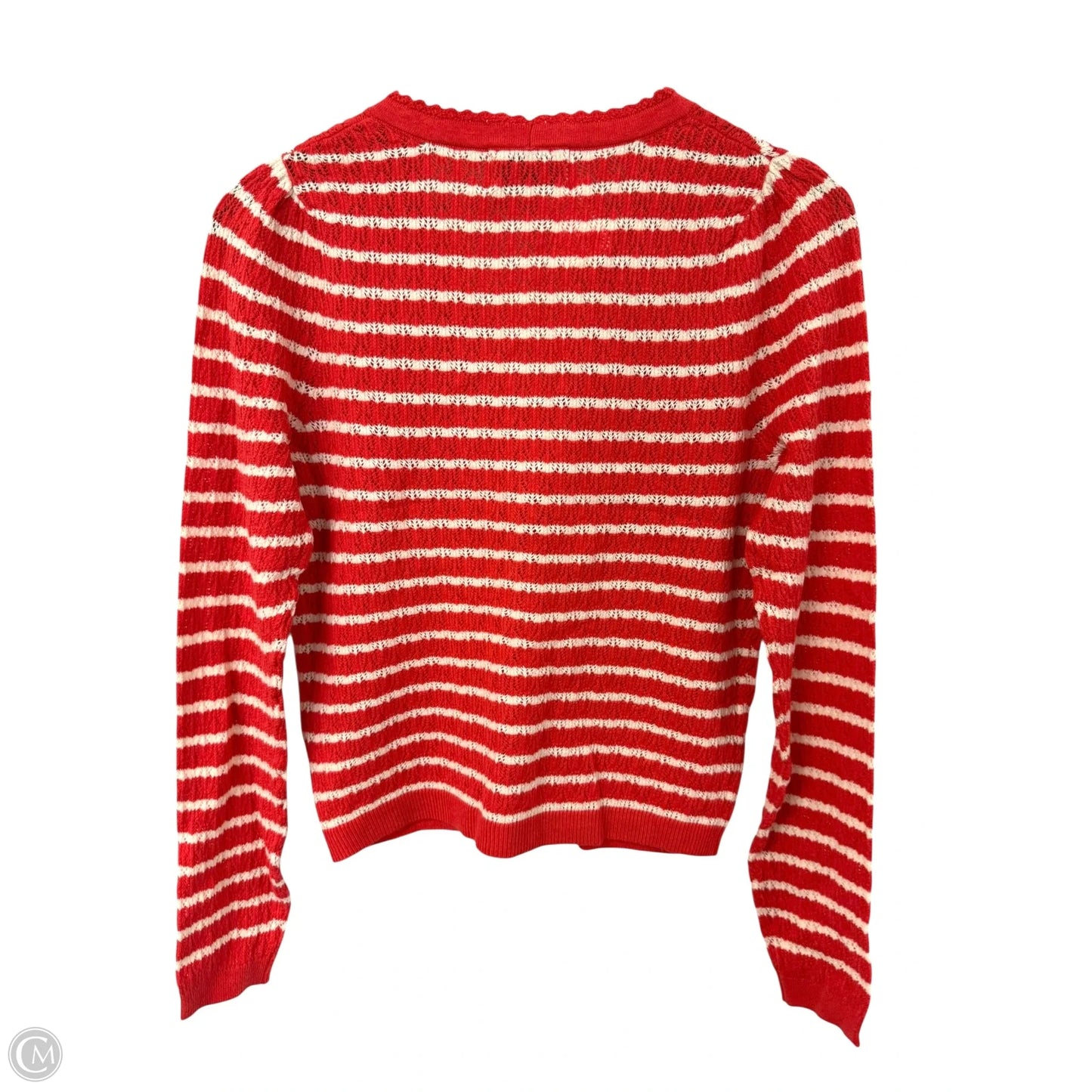 Cardigan By Old Navy In Red & White, Size: M